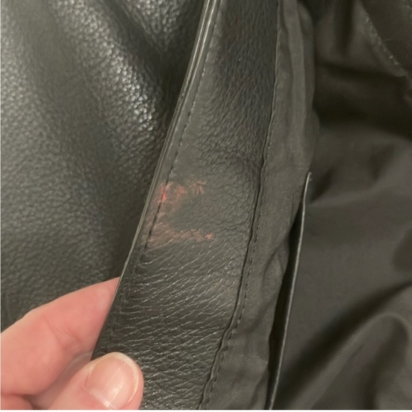 Danier Black Leather Satchel Purse Bag Crossbody Strap - Picture 13 of 16